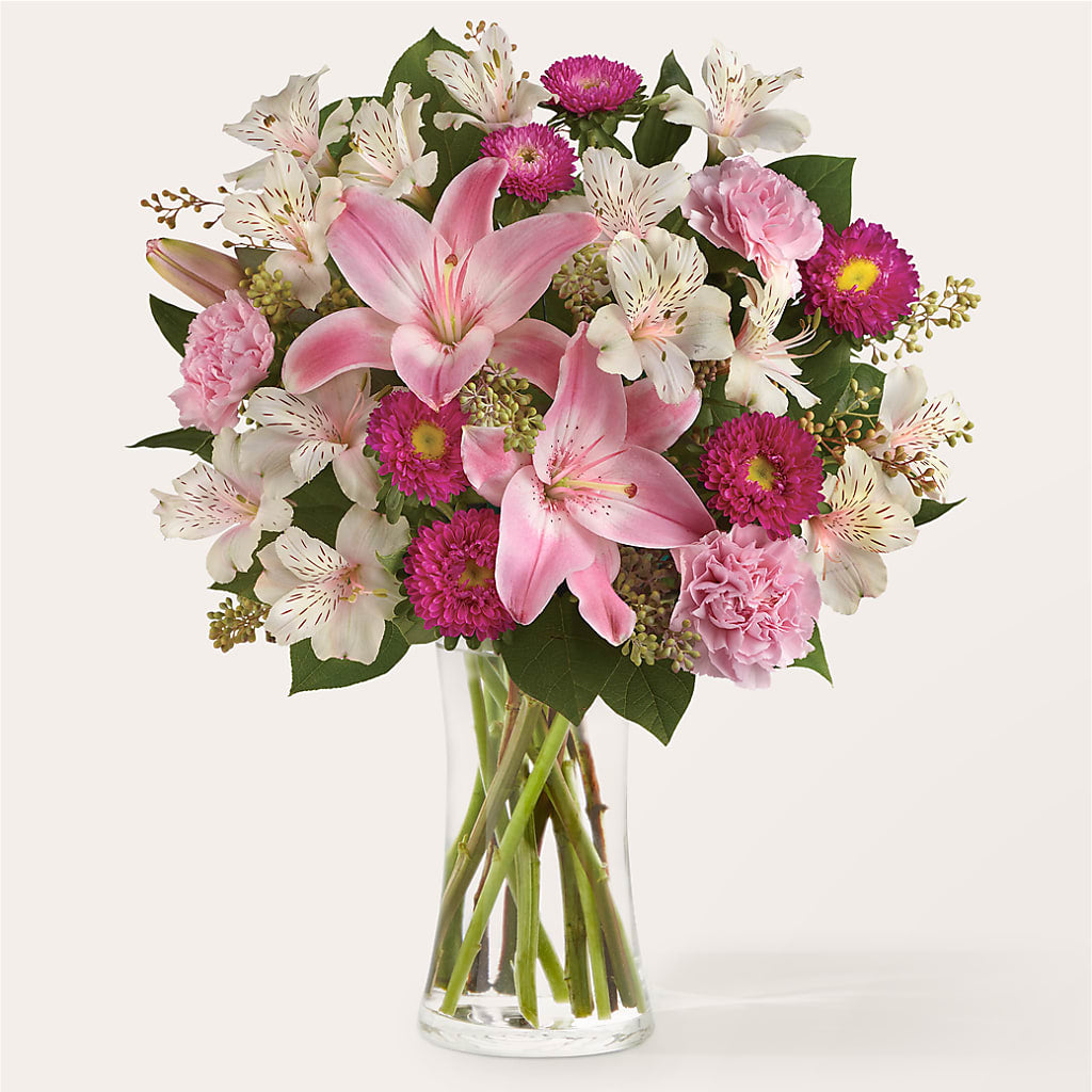 Feeling Fuchsia Bouquet – Green Leaf, West Springfield MA