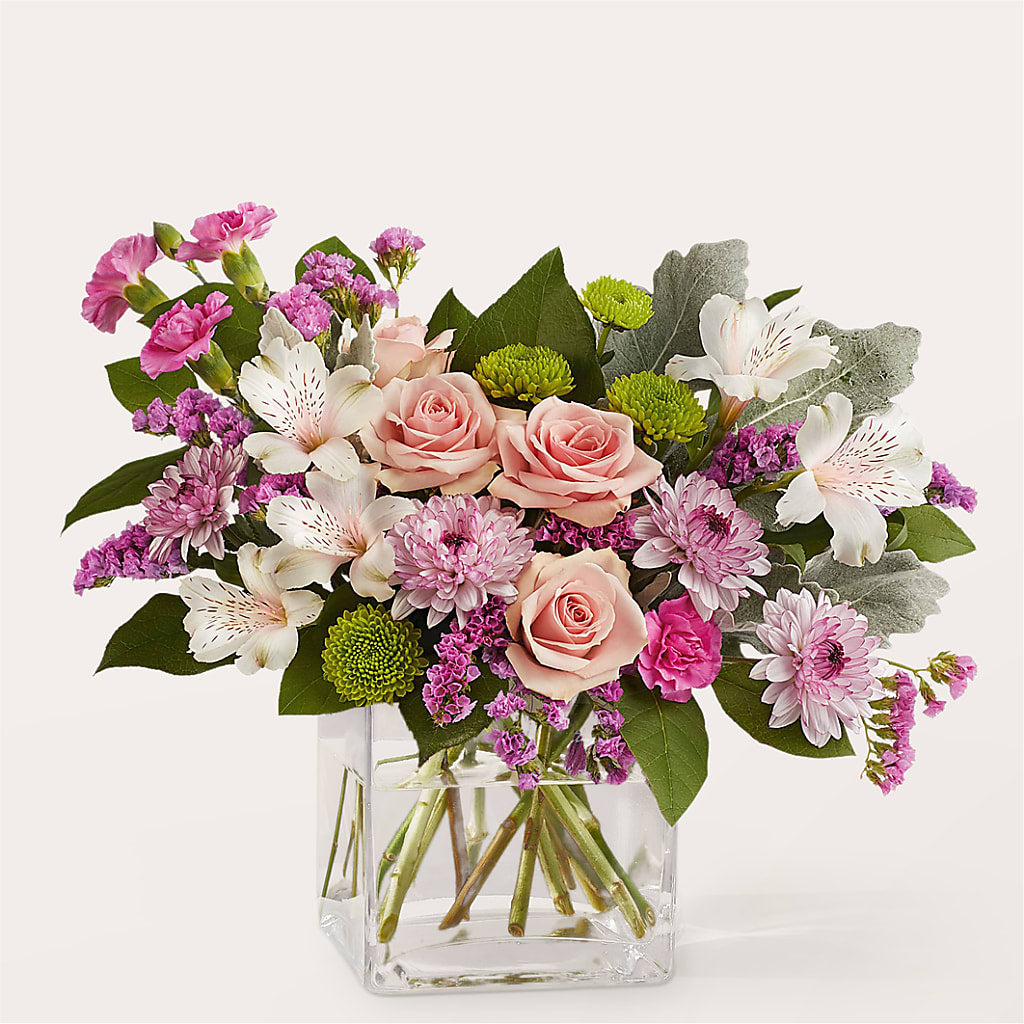 Pink Suede Bouquet – Green Leaf, West Springfield MA