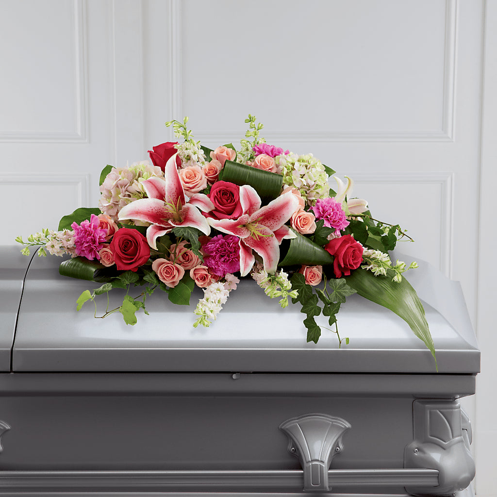 Splendid Grace Casket Spray – Green Leaf, West Springfield MA