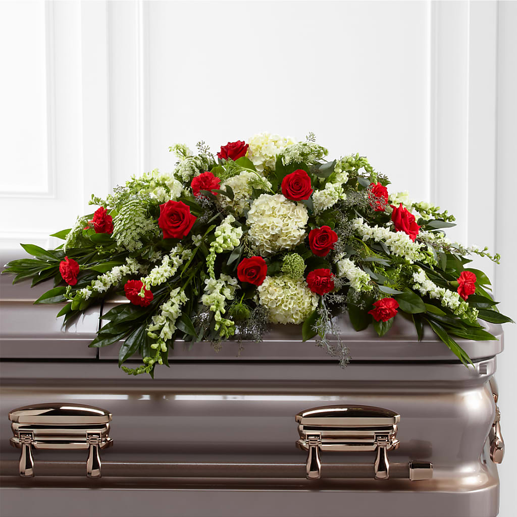 Sincerity Casket Spray – Green Leaf, West Springfield MA
