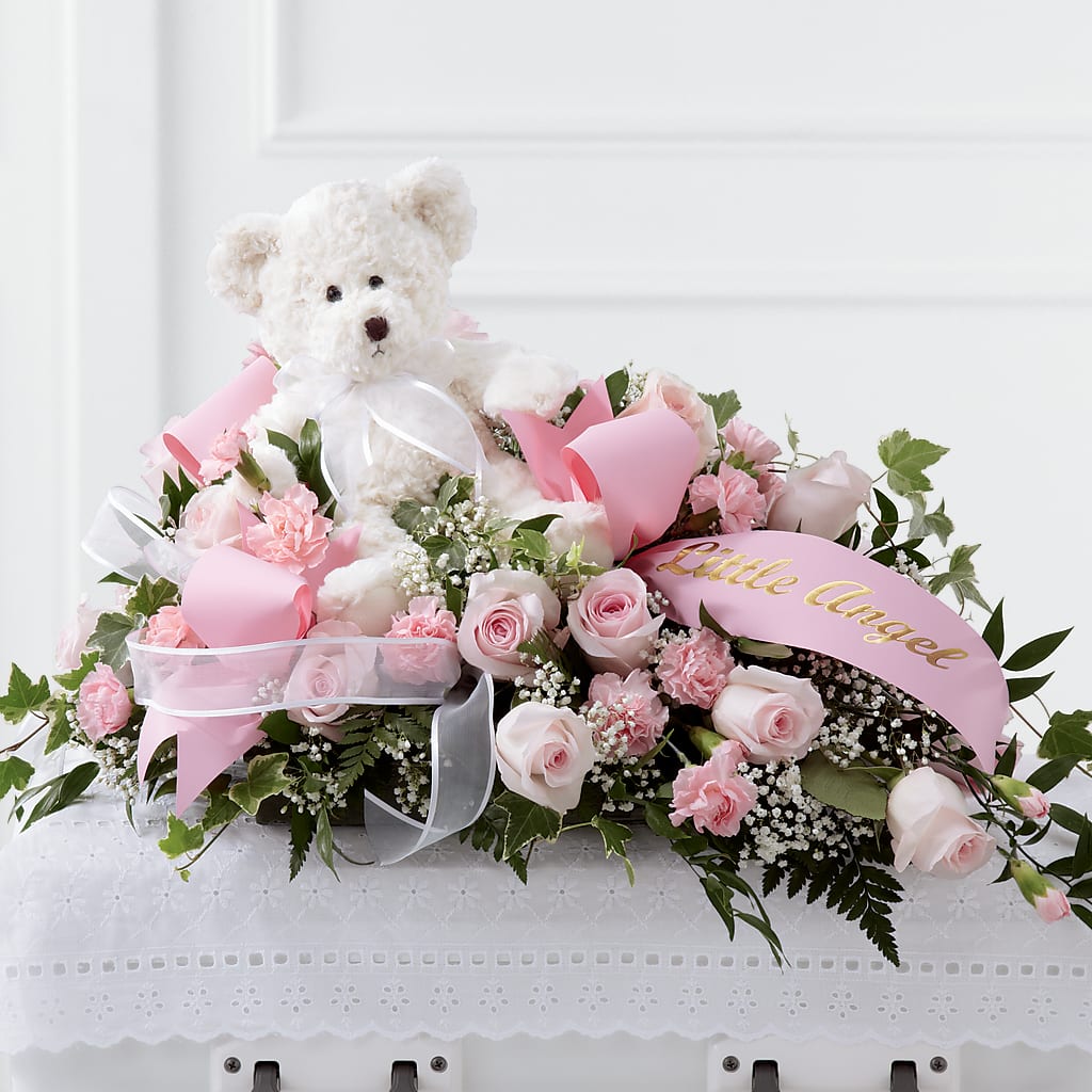 Touch of Sympathy Casket Spray – Green Leaf, West Springfield MA