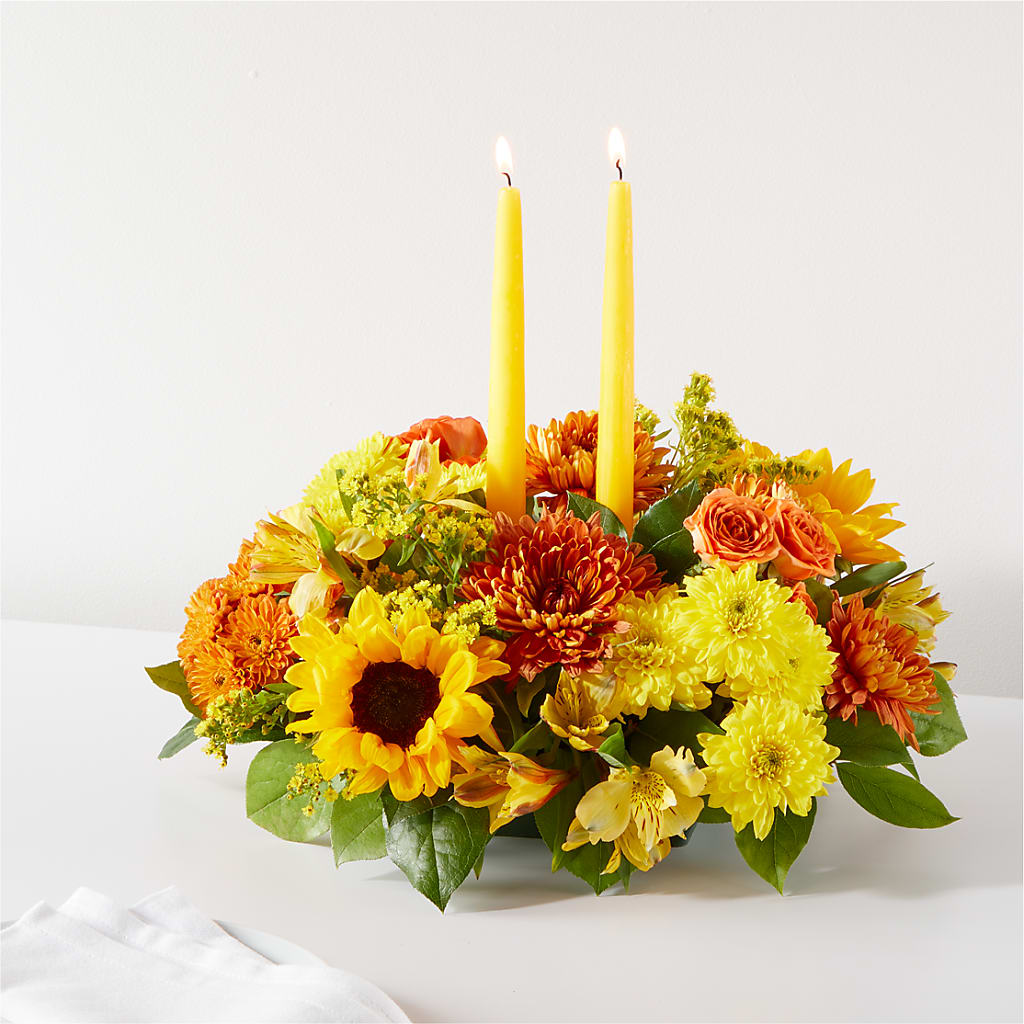 Autumn Harmony Centerpiece – Green Leaf, West Springfield MA