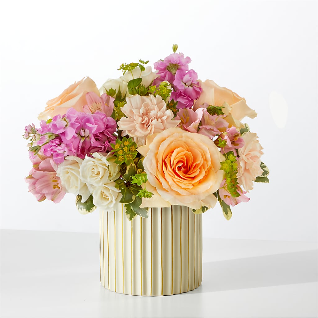 Paradise Bouquet with Ivory Vase – Green Leaf, West Springfield MA