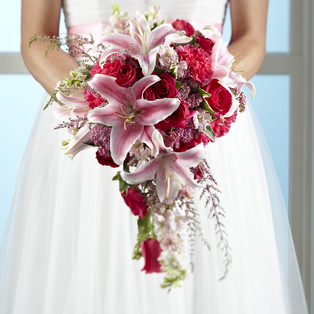 Lily & Rose Bouquet – Green Leaf, West Springfield MA