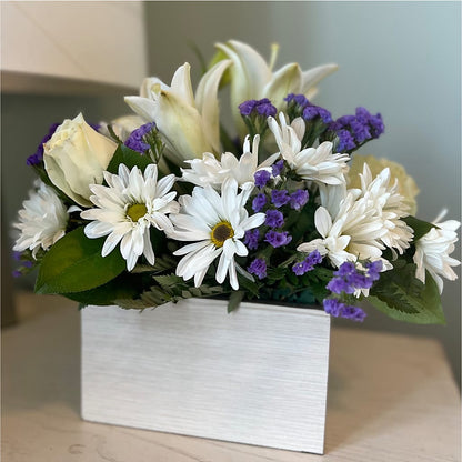 Beyond Blue Box Bouquet –  Green Leaf, West Springfield MA