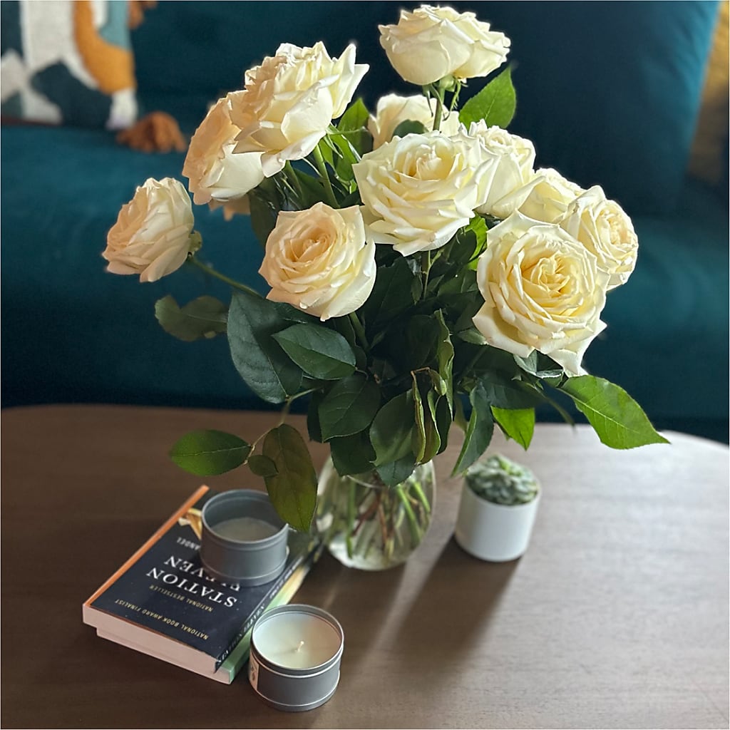 Long Stem Yellow Rose Bouquet –  Green Leaf, West Springfield MA