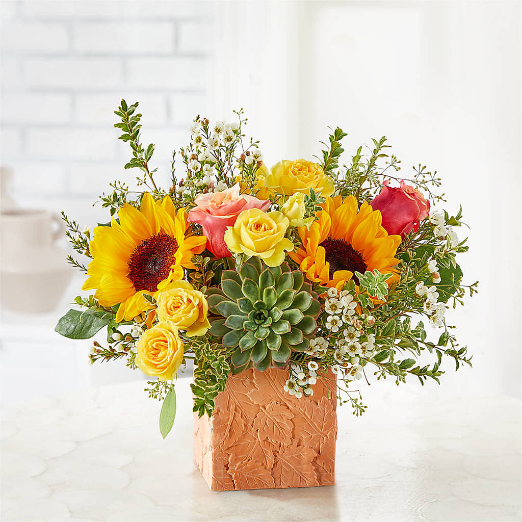 Sunflower Season Bouquet –  Green Leaf, West Springfield MA