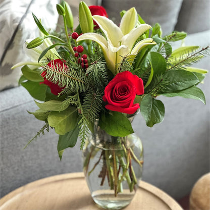 Sparkling Snowflakes Bouquet –  Green Leaf, West Springfield MA
