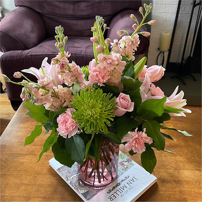 Pretty in Pink Bouquet –  Green Leaf, West Springfield MA