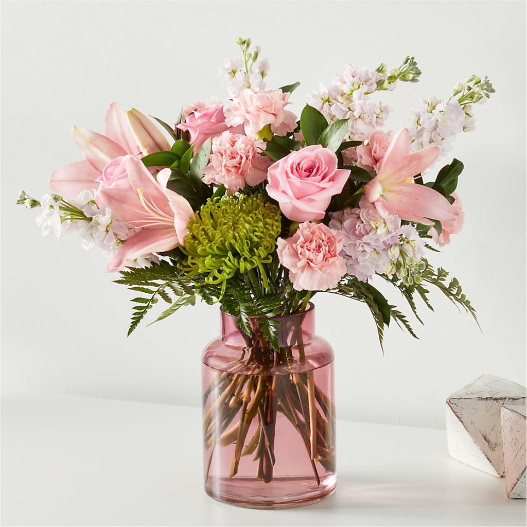 Pretty in Pink Bouquet –  Green Leaf, West Springfield MA