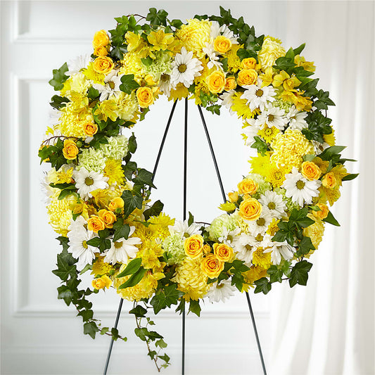 Golden Remembrance Wreath –  Green Leaf, West Springfield MA