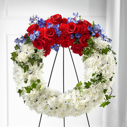 Patriotic Passion Wreath –  Green Leaf, West Springfield MA