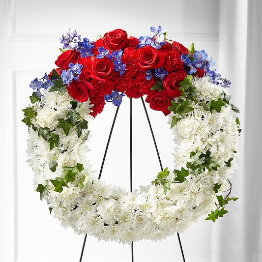 Patriotic Passion Wreath –  Green Leaf, West Springfield MA