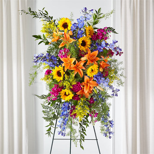 Sunlit Memories Standing Spray (Standard) –  Green Leaf, West Springfield MA