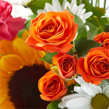 Sun-drenched Blooms Bouquet –  Green Leaf, West Springfield MA