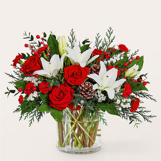 Best in Snow Bouquet –  Green Leaf, West Springfield MA