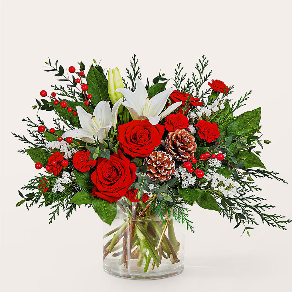Best in Snow Bouquet –  Green Leaf, West Springfield MA