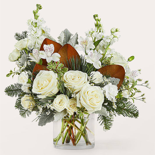 Fresh Snowfall Bouquet –  Green Leaf, West Springfield MA