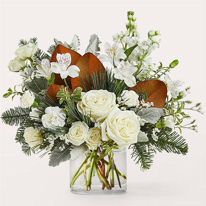 Fresh Snowfall Bouquet –  Green Leaf, West Springfield MA