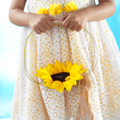 Sweet Sunshine Flower Girl Bouquet –  Green Leaf, West Springfield MA
