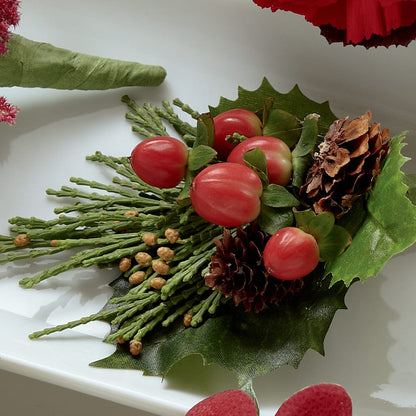 Red Berry Boutonniere –  Green Leaf, West Springfield MA